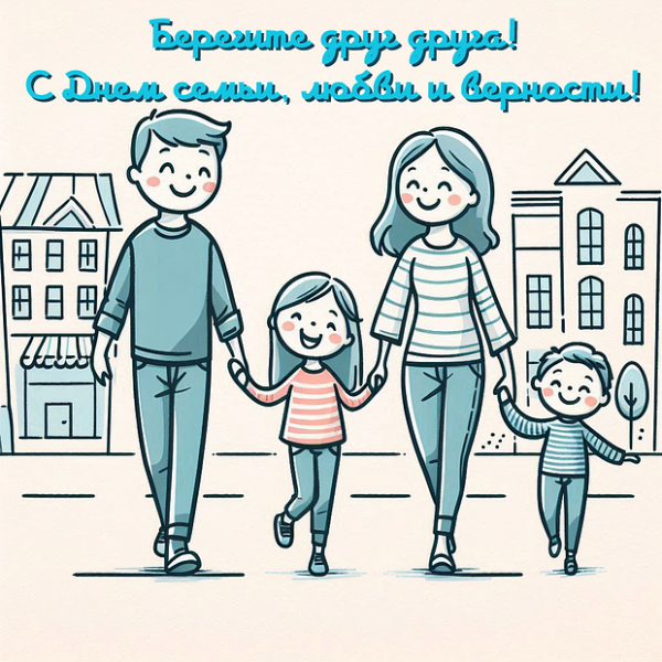 70 открыток и поздравлений с Днём семьи, любви и верности