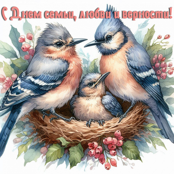 70 открыток и поздравлений с Днём семьи, любви и верности