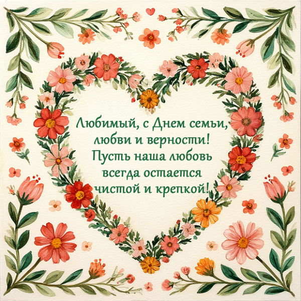 70 открыток и поздравлений с Днём семьи, любви и верности