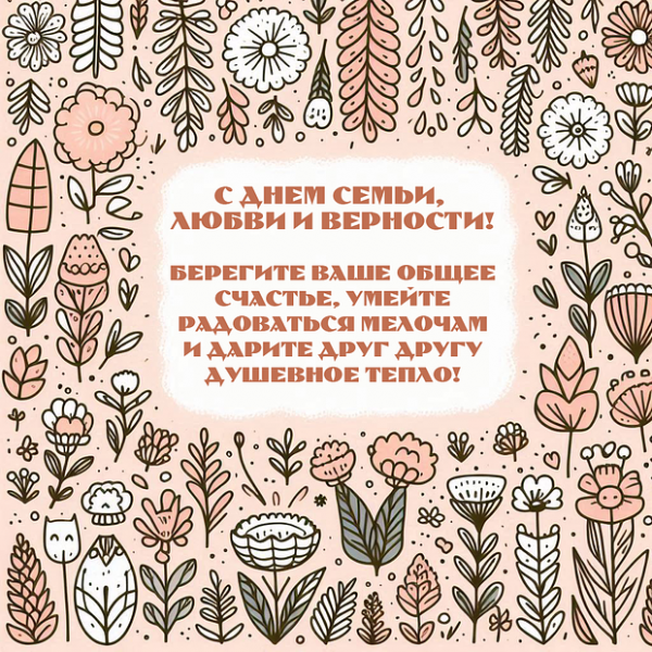 70 открыток и поздравлений с Днём семьи, любви и верности