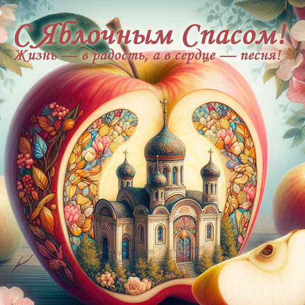 40+ открыток и поздравлений с Яблочным Спасом