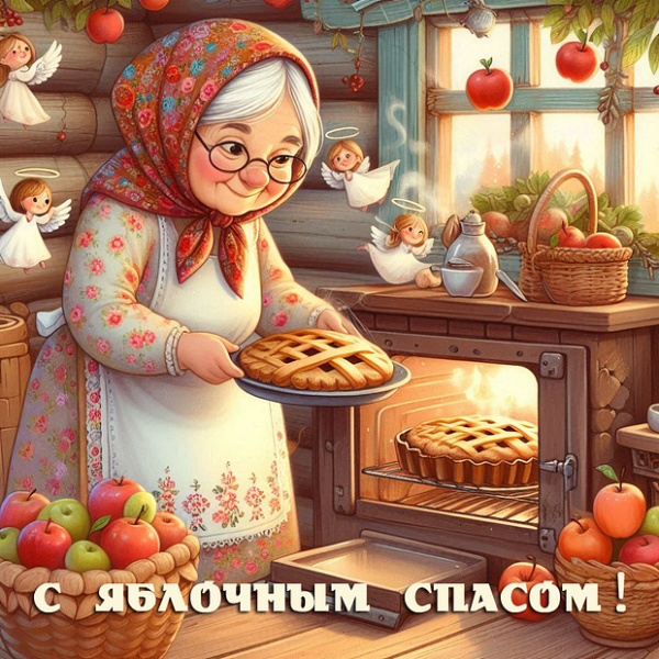 40+ открыток и поздравлений с Яблочным Спасом