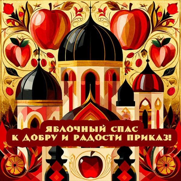 40+ открыток и поздравлений с Яблочным Спасом