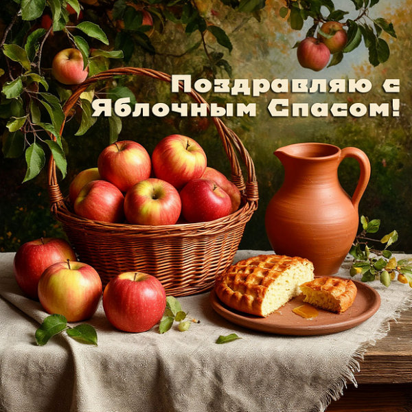40+ открыток и поздравлений с Яблочным Спасом