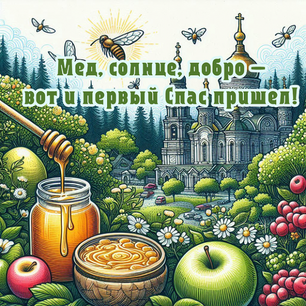 40+ открыток и поздравлений с Медовым Спасом