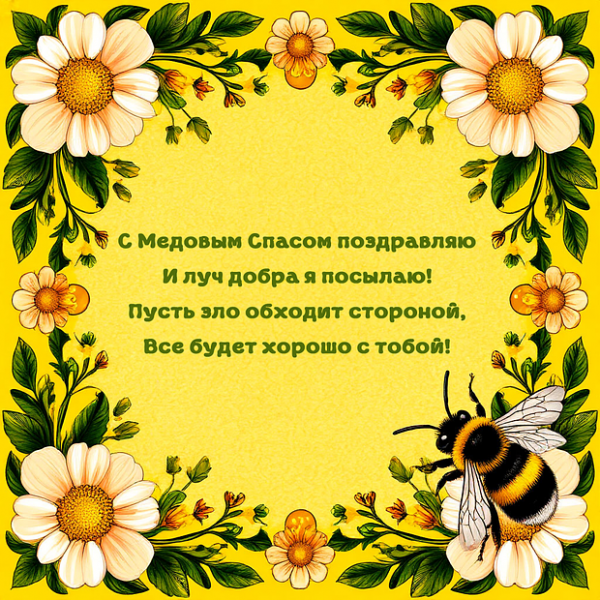 40+ открыток и поздравлений с Медовым Спасом