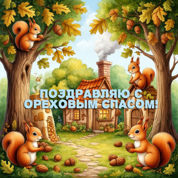 40+ открыток и поздравлений с Ореховым Спасом