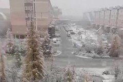 В России выпал первый снег