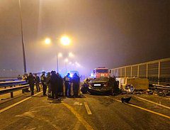 МВД опубликовало кадры смертельного ДТП на Крымском мосту