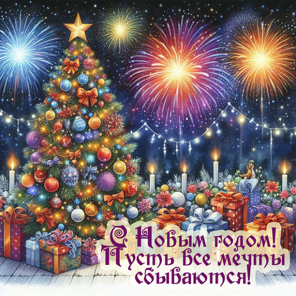 150+ открыток и поздравлений с Новым годом 2026