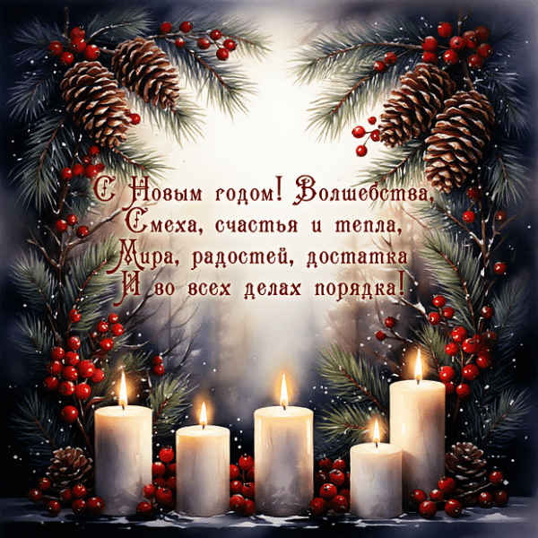 150+ открыток и поздравлений с Новым годом 2026