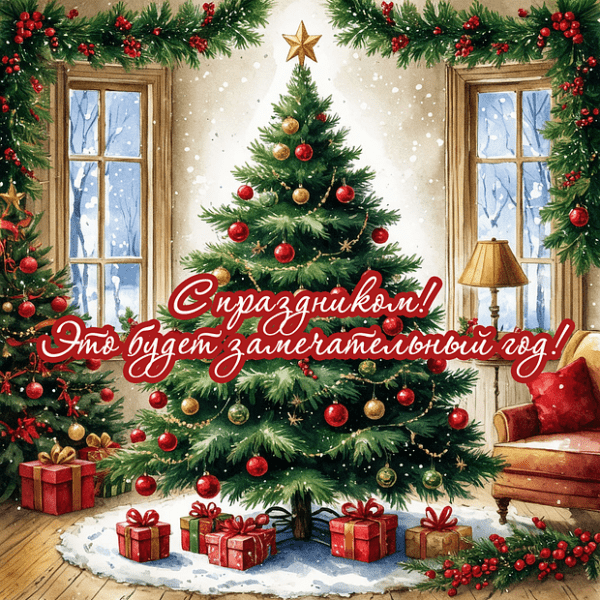 150+ открыток и поздравлений с Новым годом 2026