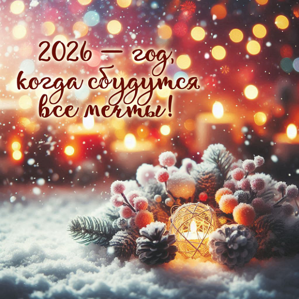 150+ открыток и поздравлений с Новым годом 2026
