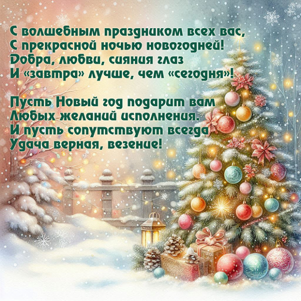 150+ открыток и поздравлений с Новым годом 2026