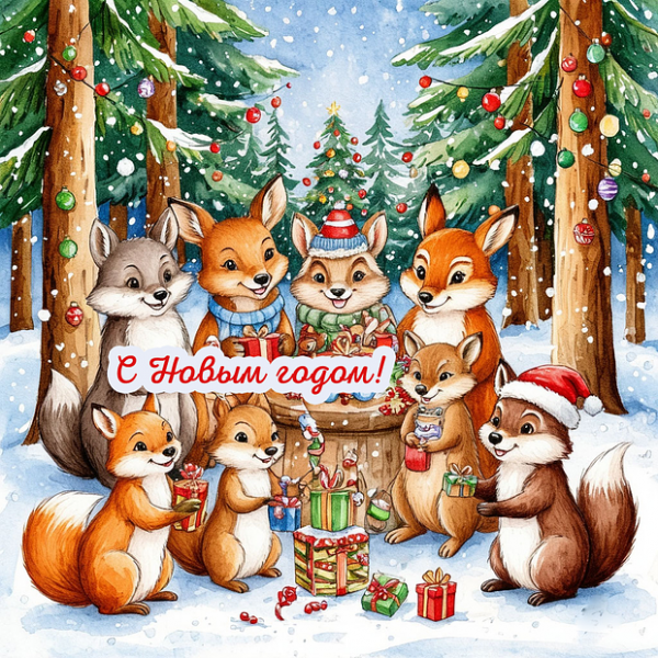 150+ открыток и поздравлений с Новым годом 2026