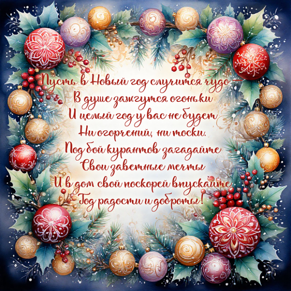 150+ открыток и поздравлений с Новым годом 2026