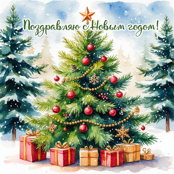 150+ открыток и поздравлений с Новым годом 2026