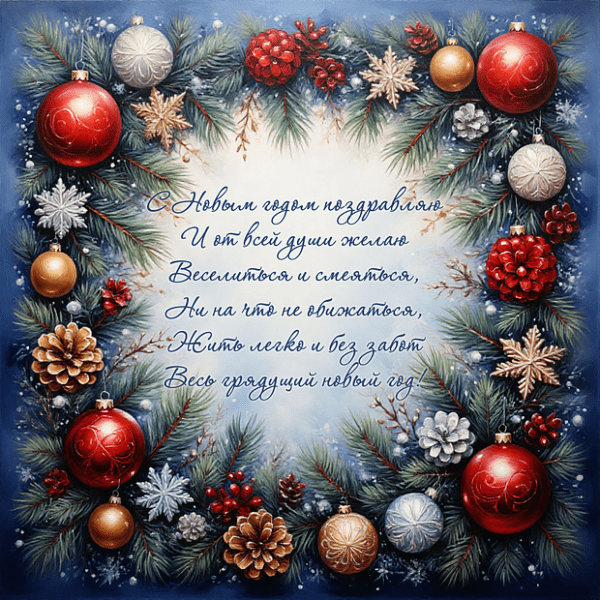 150+ открыток и поздравлений с Новым годом 2026