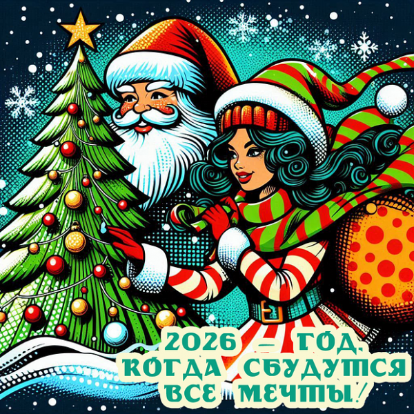 150+ открыток и поздравлений с Новым годом 2026