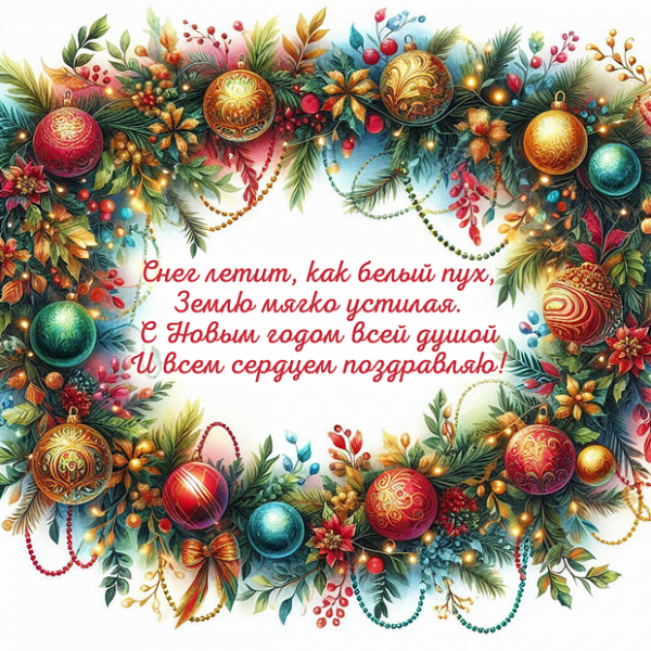 150+ открыток и поздравлений с Новым годом 2026