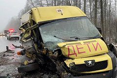 Микроавтобус с детьми разбился на трассе в Брянской области