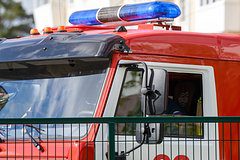 В российском городе произошел пожар после взрывов